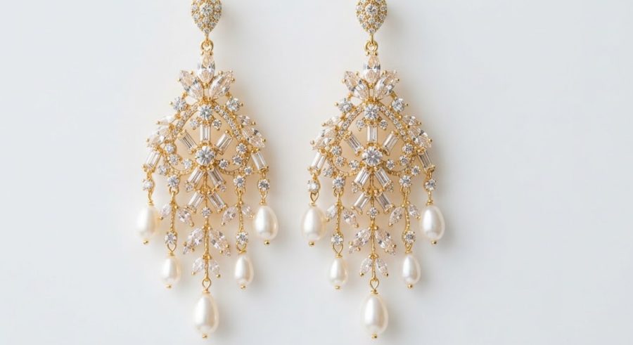 Crystal Chandbali Earrings — alternate view