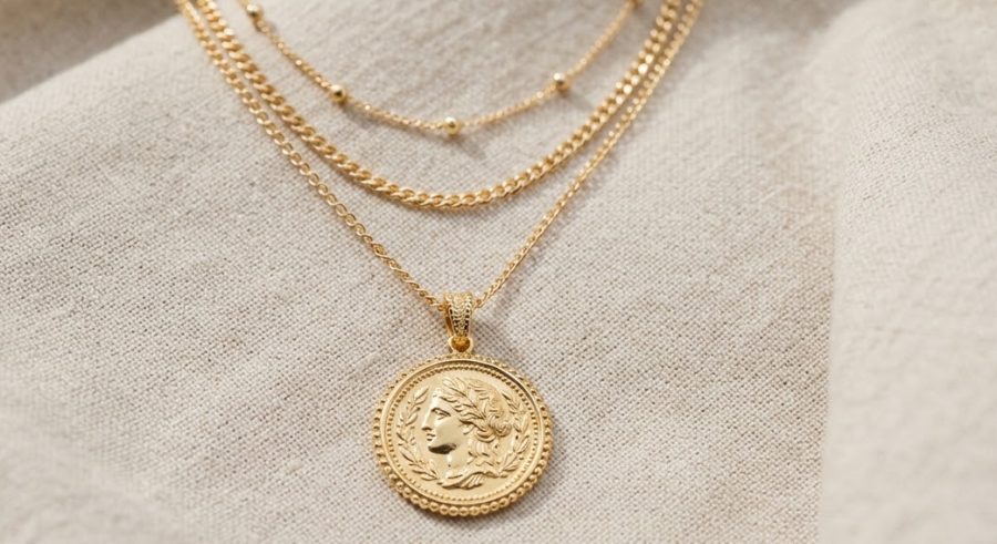Layered Coin Necklace — alternate view