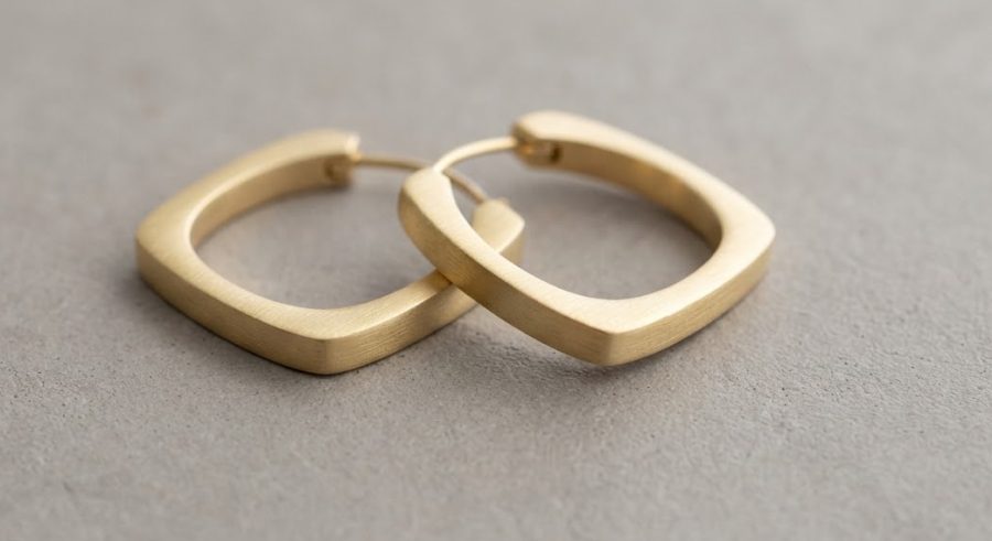 Sleek Geo Hoops — alternate view